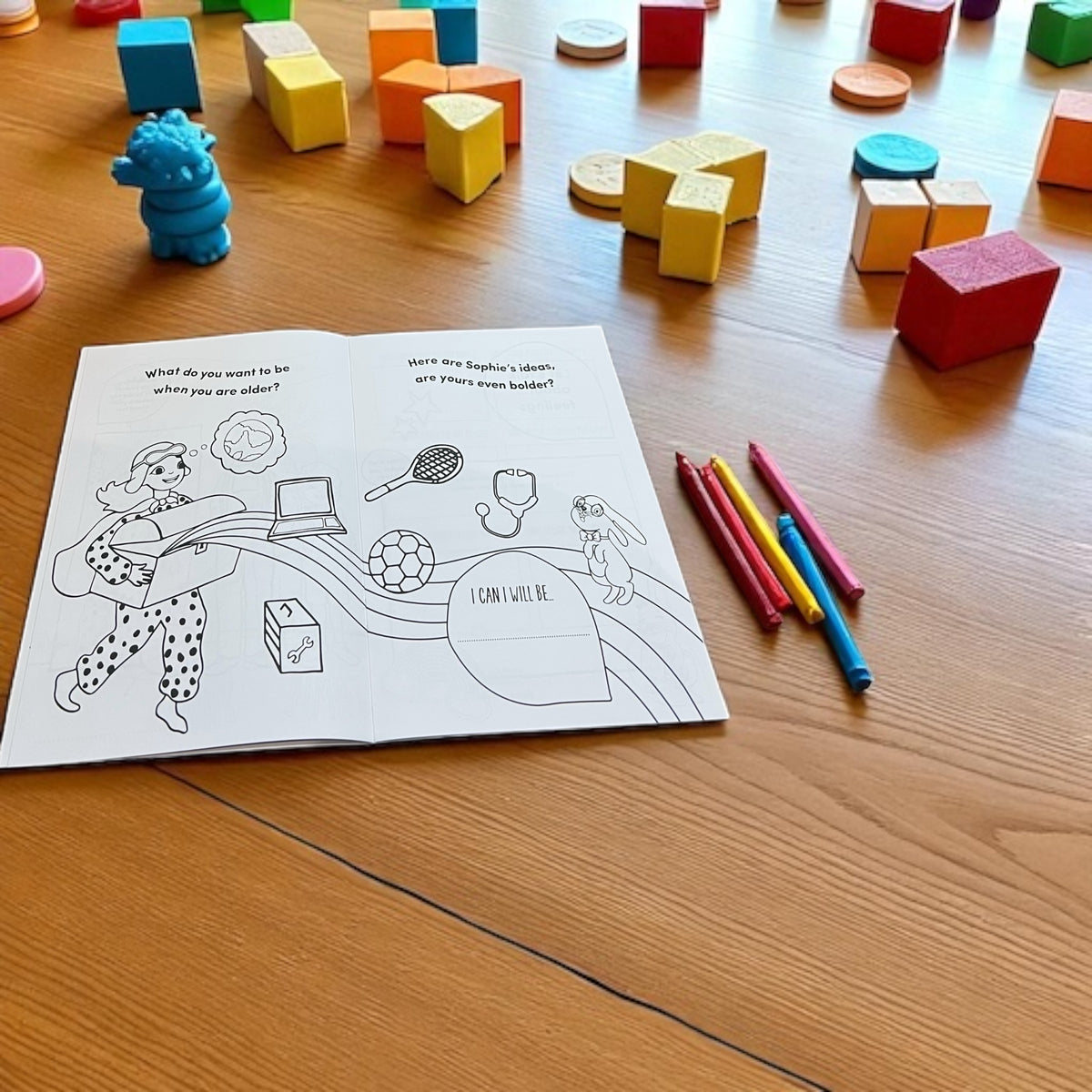 The Sophie Says Activity & Colouring Book for small children with big dreams!