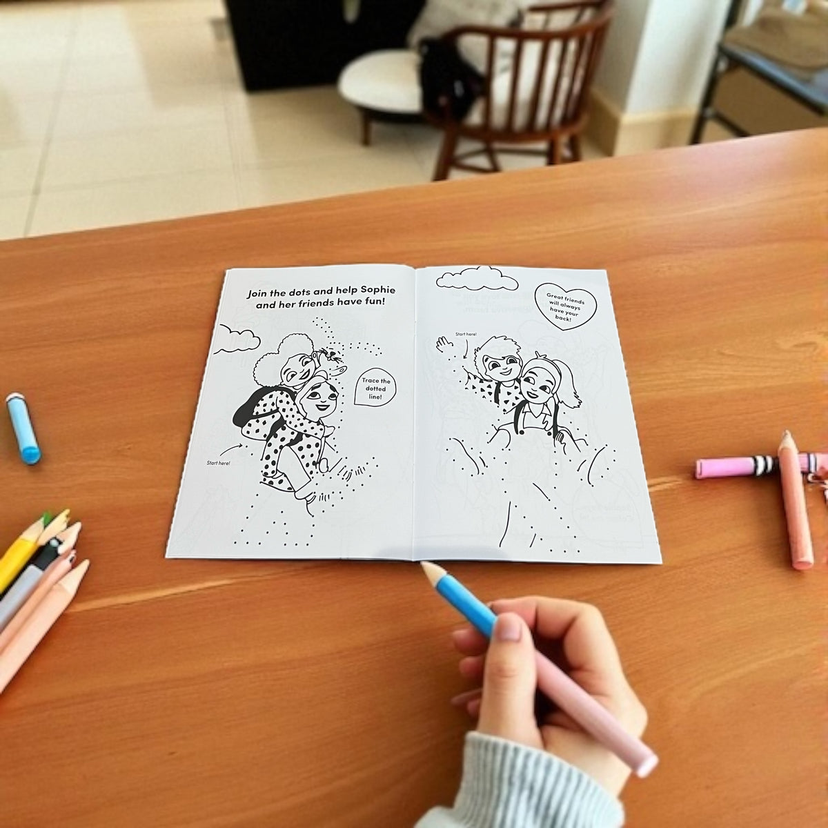 The Sophie Says Activity & Colouring Book for small children with big dreams!