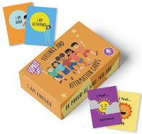 Box of Sophie Says 'Feelings and Affirmation Cards' with cards displayed on a white background
